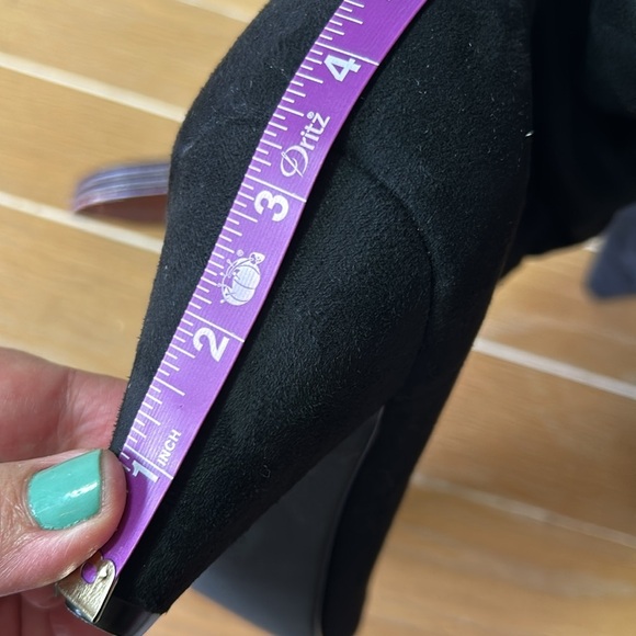 Lane Bryant heeled boots size 11 W inside zipper soft faux suede new 3.5” heel - Picture 8 of 17